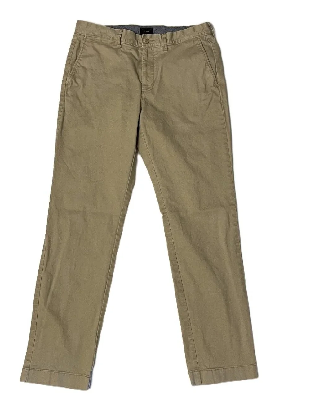 J Crew 770 Straight Pants Men 30x30 * Khaki Tan Beige Chino Cotton Stretch AR886